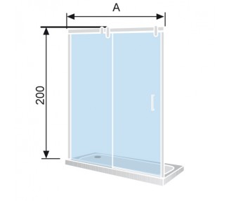 SLIM Frente de ducha fijo + puerta corredera