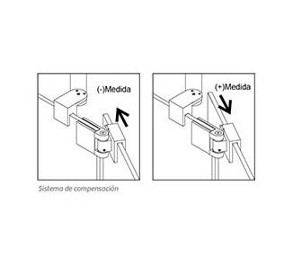 SULA Angular de ducha 2 fijos + 2 puertas bisagras pivotantes