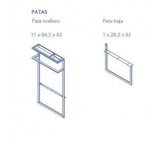 Structure 120 cm. 2 puertas + 2 cajones