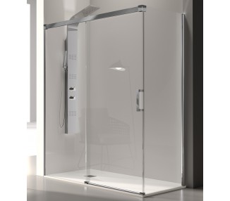GLASÉ Frente de ducha fijo + puerta corredera