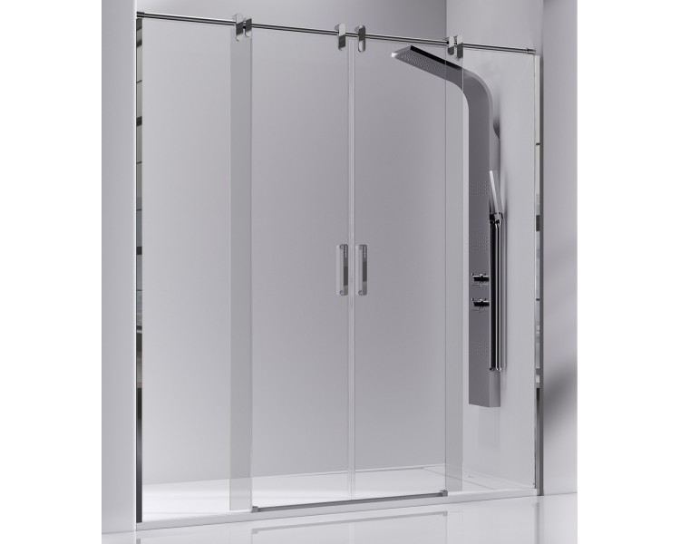 SLIM Frente de ducha 2 fijos + 2 puertas correderas