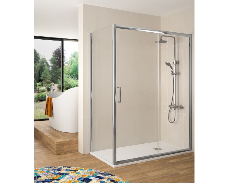 BEL-LA Frente ducha fijo + puerta corredera BEL-LA Frente ducha fijo + puerta corredera